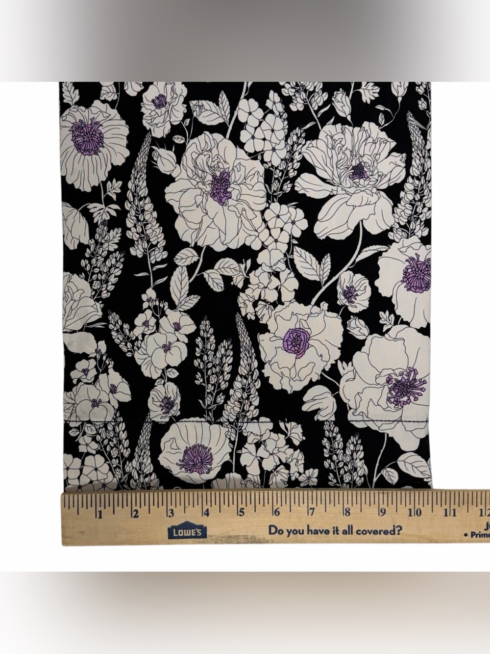Anthropologie Maeve Colette Wide Leg Pants Womens 28 Black Floral Patch Pocket - Picture 8 of 9
